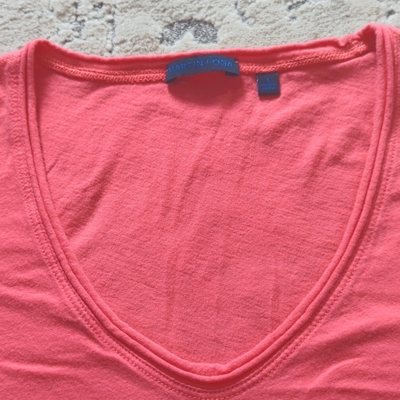 Martin + Osa Ombré T Shirt Coral Small - Picture 3 of 6
